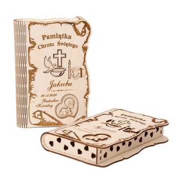 pudełko na pieniądze - Pamiątka Chrztu + GRATIS