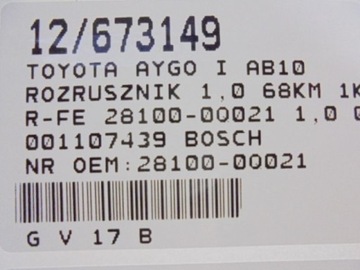 AYGO I STARTÉR 28100-0Q021 1,0 0001107439
