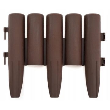 GARDEN PALISADE бордюр садового газона 280 см x 24 см КОРИЧНЕВЫЙ ВЫСОКИЙ