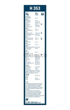 BOSCH PIÓRO WYCIERACZKI TYŁ H353 VOLVO VOLVO XC60