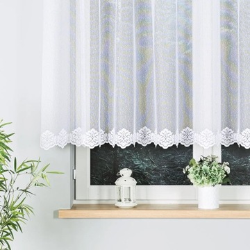 FIRANKA ŻAKARDOWA BIAŁA 150cm
