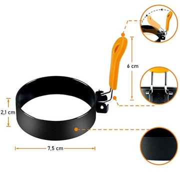 КРУГЛАЯ МЕТАЛЛИЧЕСКАЯ ФОРМА ДЛЯ ЯИЦ ФОРМА ДЛЯ ЯИЧНЫХ КОЛЬЦЕВ НЕРЖАВЕЮЩАЯ СТАЛЬ