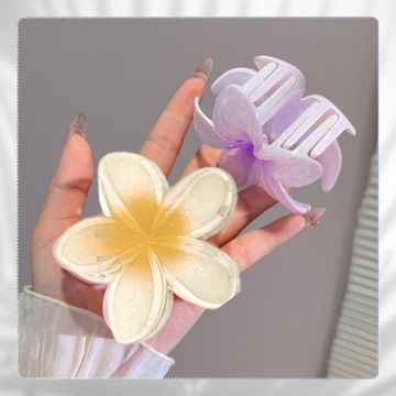 Набор из 4 заколок для волос длиной 8 см с цветами плюмерии в гавайском праздничном стиле