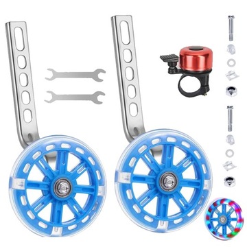 2 шт. вспомогательные колеса для велосипеда, регулируемые, подходят для велосипедов диаметром 16-22 дюйма