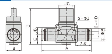 AIRTAC GPHV10A 3/2-ходовой запорный клапан с вентиляцией 10-10 мм