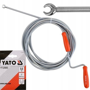 YATO SPIRALA DO CZYSZCZENIA RUR KANALIZACJI ŻMIJKA 5MX6MM YT-25003
