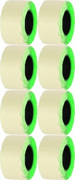 METKI CENÓWKI OKRĄGŁE 26X12 ZIELONE 800 etykiet x8