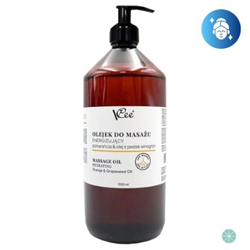OLEJEK DO MASAŻU POMARAŃCZA&OLEJ Z PESTEK WINOGRON ENERGETYZUJĄCY 1L