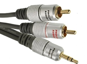 КАБЕЛЬ mini JACK 3,5 – 2 RCA СТЕРЕО АУДИО PROLINK EXCLUSIVE TCV 3420 1,8 м
