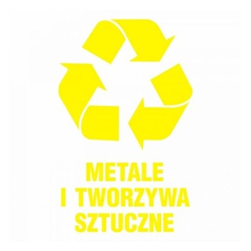 Metale i tworzywa sztuczne 1 naklejka znak 15x15