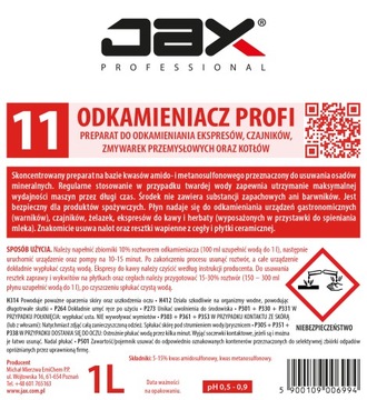 JAX11 PROFI 1L ПРОФЕССИОНАЛЬНОЕ средство для удаления накипи