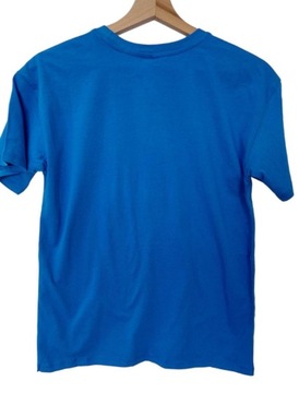 Only niebieski t-shirt biały nadruk M