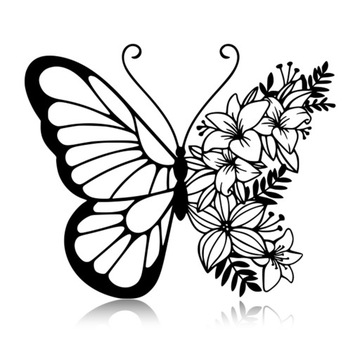 OBRAZ dekoracja Naklejka MOTYL ścienna A01 97x80