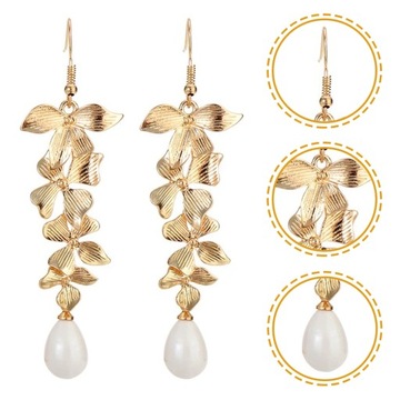 СЕРЬГИ С СЛОЙНЫМ ЖЕМЧУГОМ ОРХИДЕИ, НЕ НАПЫЛИВАЮЩИМСЯ