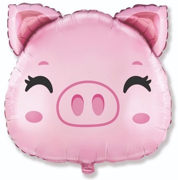 BALON FOLIOWY ŚWINIA RÓŻOWA ŚWINKA GŁOWA XXL 61 CM