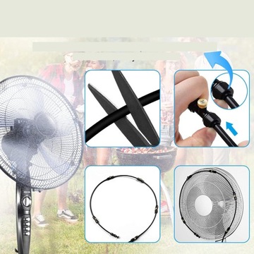 Система охлаждения и увлажнения воды с распылителем воды для патио и сада, 12 м