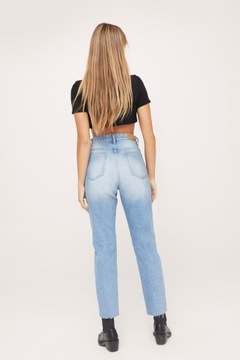 NASTY GAL SPODNIE JEANS RIPPED TZS NE2__XXS