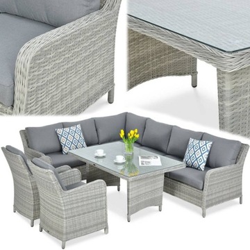 Narożnik modułowy Do Ogrodu MARYLAND DINING Stone Grey FOCUS GARDEN OGRÓD