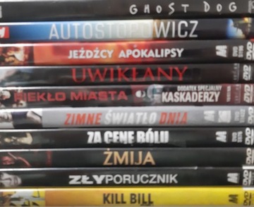 Zestaw Filmów DVD Sensacyjne (2) Kill Bil Uwikłany Żmija