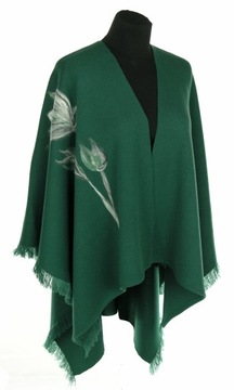 PONCZO Z HAFTEM ZIELEŃ R. UNI 42 - 48 50 52- 56