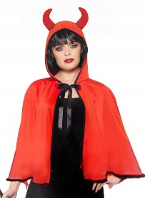 PELERYNA DIABŁA DIABLICY DIABEŁEK HALLOWEEN