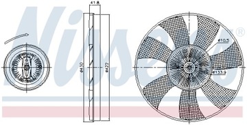NISSENS 86221 SPOJKA VENTILÁTOR CHLAZENÍ