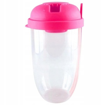 Butelkowy pojemnik na sałatkę z widelcem i pojemnikiem do dressingu, 1000ml