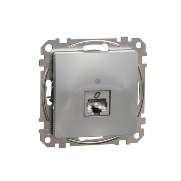 Sedna Design Gniazdo komputerowe RJ45 srebrne