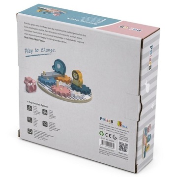 ДЕРЕВЯННАЯ ПАЗЛ МОНТЕССОРИ МЕХАНИЗМЫ VIGA POLARB БЛОКИ ЖИВОТНЫЕ