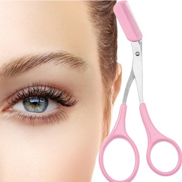 НОЖНИЦЫ ДЛЯ ПОДРЕЗКИ БРОВЕЙ С ГРЕБЕНЬЮ-ТРИМЕРОМ ДЛЯ УКЛАДКИ БРОВЕЙ