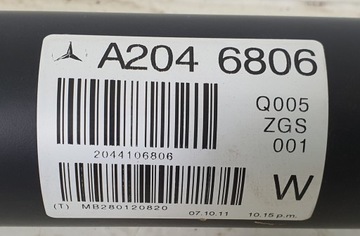 HŘÍDEL HNACÍ 4MATIC MERCEDES GLK X204 2044106806