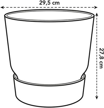 ELHO GREENVILLE ROUND 30 НАРУЖНЫЙ ЦВЕТОЧНЫЙ ГОРШОК, БЕЛЫЙ