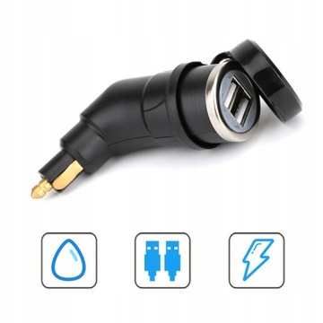 АДАПТЕР ЗАРЯДНОГО УСТРОЙСТВА DIN РАЗЪЕМ 2x USB 3.3A BMW MOTOR