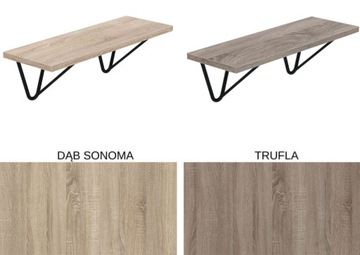 PÓŁKA WISZĄCA LOFT PINO DO SALONU SYPIALNI BIURA 50 CM