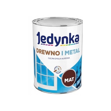 Emalia alkidowa JEDYNKA 0,9l brązowa mat