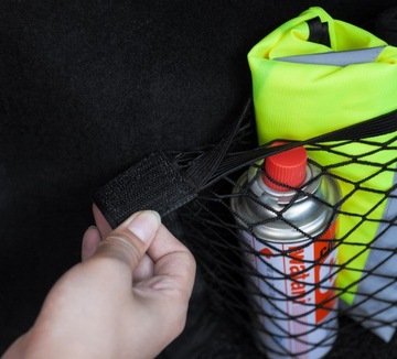 СУМКА-ОРГАНИЗАТОР СЕТКА ДЛЯ БАГАЖНИКА АВТОМОБИЛЯ С ПРОЧНЫМ КАРМАНОМ НА ЗАВИСКЕ 80х25см