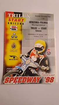 START GNIEZNO - POLONIA BYDGOSZCZ 16-08-1998 - PROGRAM ŻUŻLOWY CZYSTY