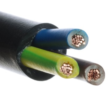 Przewód 3-żyłowy elektryczny OMY3x0,5 czarny - 10m