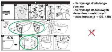 Комплект скрытого монтажа для унитазов и биде