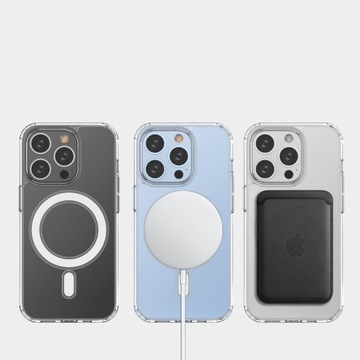 Гибкий магнитный гелевый чехол для iPhone 15 Pro с MagSafe, прозрачный