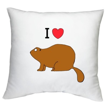 ПОДУШКА КРАСНАЯ БЕЛКА, УЗОРЫ БОБРА БЕЛКИ