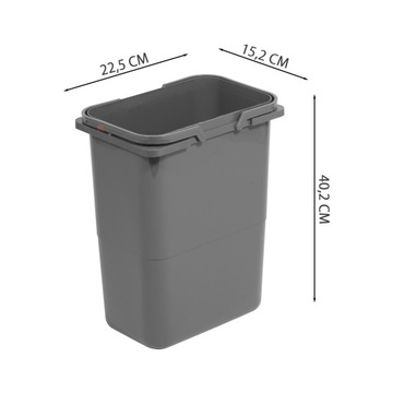 Kosz na śmieci segregator sortownik JC606 do szafki 45 1x20+2x9L REJS domyk