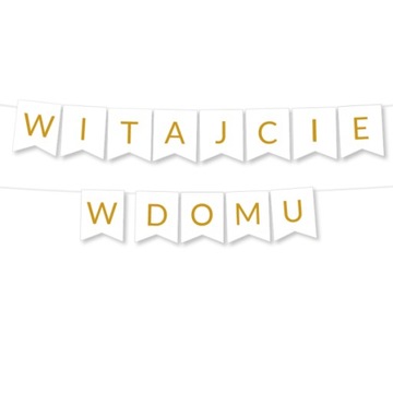 Girlanda Witajcie w Domu - złota BANER
