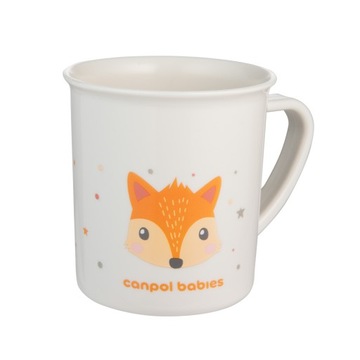Canpol babies Kubek plastikowy z uchem dla dziecka 170 ml CUTE ANIMALS 12m+