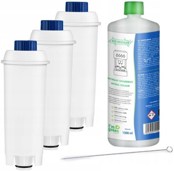 3x FILTR do ekspresu Delonghi + odkamieniacz ECODESCALER ECO MOCNY 1L