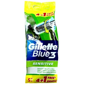 Gillette Blue 3 sensitive maszynki golenia 5szt ITALIA