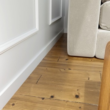 Белый LCL-10 Плинтус из полиуретана, 7,5 см