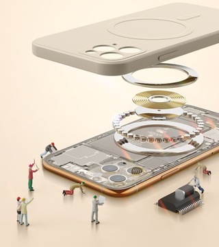 Магнитный силиконовый чехол для iPhone 13 Pro Max