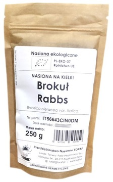 Nasiona na kiełki BROKUŁ RABBS BIO EKO 250g