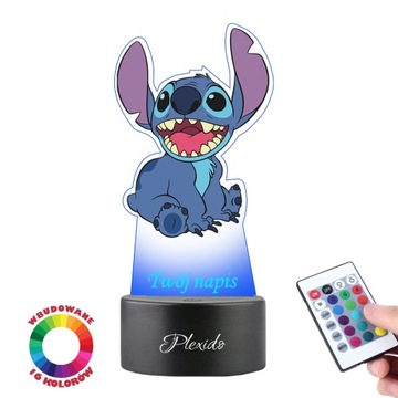 Lampka na biurko UV Lilo i Stich 16kol LED PLEXIDO